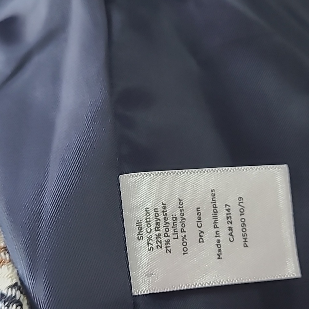 Talbots Plaid Double Breasted Blazer - Picture 9 of 10